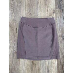 Lululemon Scuba High-Rise Mini Skirt Fleece Ribbed‎ Taupetastic LW8ALSS Size S
